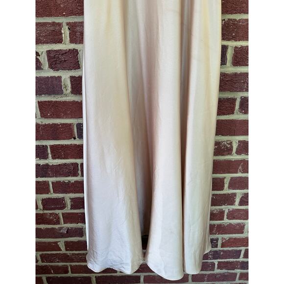 Show Me Your MuMu Faith Maxi Dress in Champagne Luxe Satin Bridesmaid - Picture 4 of 15